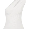 Anna One Shoulder Modal Top – White Anna One Shoulder Modal Top – White