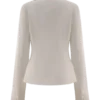 Annalee Cotton Beaded Tie Shirt – White Annalee Cotton Beaded Tie Shirt – White