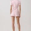 Anne Satin Mini Short – Pale Pink
