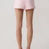 Anne Satin Mini Short – Pale Pink