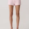Anne Satin Mini Short – Pale Pink