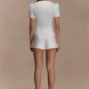 Anne Satin Mini Short – White Anne Satin Mini Short – White