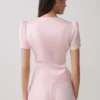 Anne Short Sleeve Satin Top – Pale Pink Anne Short Sleeve Satin Top – Pale Pink