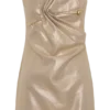 Annette Linen Mini Dress – Gold Annette Linen Mini Dress – Gold