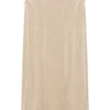Annie Linen Frayed Midi Skirt – Natural