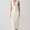 Annita Crepe Halter Midi Dress – Ivory Annita Crepe Halter Midi Dress – Ivory