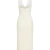 Annita Crepe Halter Midi Dress – Ivory Annita Crepe Halter Midi Dress – Ivory