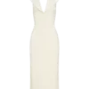 Annita Crepe Halter Midi Dress – Ivory Annita Crepe Halter Midi Dress – Ivory