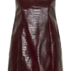 Anouk Faux Leather Strapless Mini Dress – Merlot Anouk Faux Leather Strapless Mini Dress – Merlot