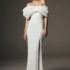 Aphrodite Off Shoulder Crepe Gown – Ivory Aphrodite Off Shoulder Crepe Gown – Ivory