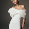 Aphrodite Off Shoulder Crepe Gown – Ivory Aphrodite Off Shoulder Crepe Gown – Ivory