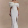 Aphrodite Off Shoulder Crepe Gown – Ivory Aphrodite Off Shoulder Crepe Gown – Ivory