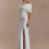 Aphrodite Off Shoulder Crepe Gown – Ivory Aphrodite Off Shoulder Crepe Gown – Ivory