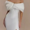 Aphrodite Off Shoulder Crepe Gown – Ivory Aphrodite Off Shoulder Crepe Gown – Ivory