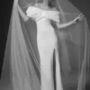 Aphrodite Off Shoulder Crepe Gown – Ivory Aphrodite Off Shoulder Crepe Gown – Ivory