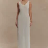 Ari Tape Yarn Knit Maxi Dress – White Ari Tape Yarn Knit Maxi Dress – White