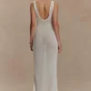Ari Tape Yarn Knit Maxi Dress – White Ari Tape Yarn Knit Maxi Dress – White