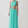 Aria Chiffon Cut Out Maxi Dress – Lagoon Aria Chiffon Cut Out Maxi Dress – Lagoon