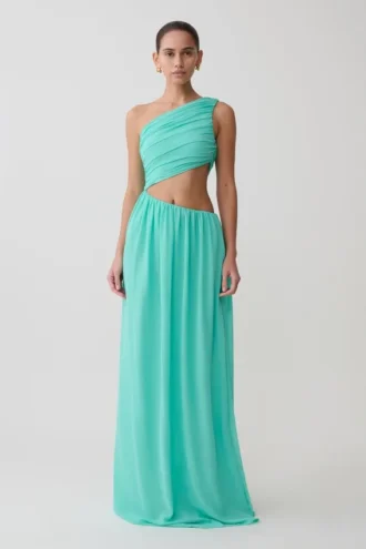 Aria Chiffon Cut Out Maxi Dress – Lagoon