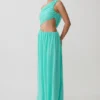 Aria Chiffon Cut Out Maxi Dress – Lagoon Aria Chiffon Cut Out Maxi Dress – Lagoon