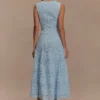 Arla Broderie Midi Skirt – Pale Cornflower Blue Arla Broderie Midi Skirt – Pale Cornflower Blue