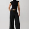 Arlo Wide Leg Suiting Trouser – Black