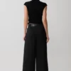 Arlo Wide Leg Suiting Trouser – Black