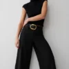 Arlo Wide Leg Suiting Trouser – Black