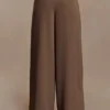 Arlo Wide Leg Suiting Trouser – Cacao Brown