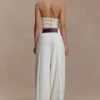 Arlo Wide Leg Suiting Trouser – Ivory