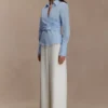 Arlo Wide Leg Suiting Trouser – Ivory