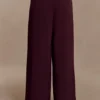 Arlo Wide Leg Suiting Trouser – Mahogany