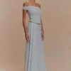Arna Mesh Maxi Skirt – Pale Blue Arna Mesh Maxi Skirt – Pale Blue