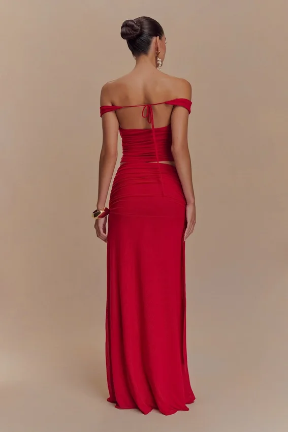 Arna Mesh Maxi Skirt – Ruby Arna Mesh Maxi Skirt – Ruby
