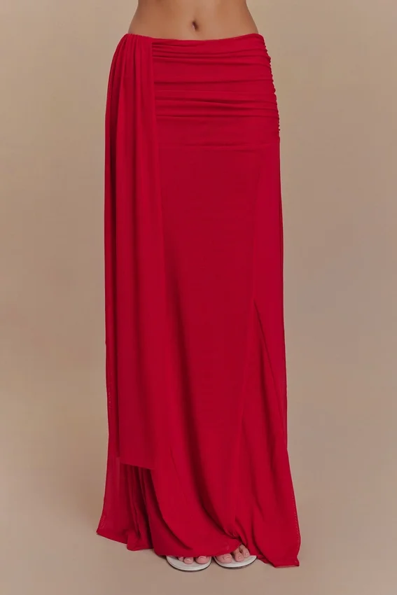Arna Mesh Maxi Skirt – Ruby Arna Mesh Maxi Skirt – Ruby