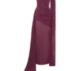 Asher Slinky One Shoulder Maxi Dress – Neutral Plum Asher Slinky One Shoulder Maxi Dress – Neutral Plum