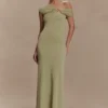 Ashford Asymmetrical Slinky Maxi Dress – Sage Ashford Asymmetrical Slinky Maxi Dress – Sage