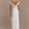 Ashley Cowl Neck Lace And Satin Maxi Dress – Ivory Ashley Cowl Neck Lace And Satin Maxi Dress – Ivory