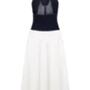 Ashwin Denim Cotton Midi Dress – Indigo Blue