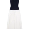 Ashwin Denim Cotton Midi Dress – Indigo Blue