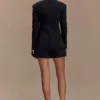 Asia Mixed Button Blazer – Black Asia Mixed Button Blazer – Black
