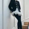 Asia Mixed Button Blazer – Black Asia Mixed Button Blazer – Black