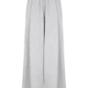 Aspen Gathered Wide Leg Jogger – Light Grey Marle
