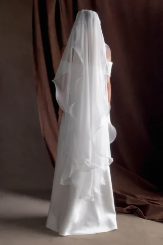 Asteria Draped Chiffon Veil – Ivory Asteria Draped Chiffon Veil – Ivory