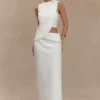 Astrid Suiting Midi Skirt – White Astrid Suiting Midi Skirt – White