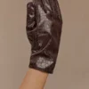 Atlas Faux Leather Crocodile Gloves – Chocolate Atlas Faux Leather Crocodile Gloves – Chocolate