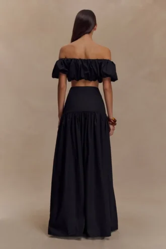 Autumn Maxi Skirt – Black