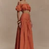 Autumn Maxi Skirt – Burnt Orange