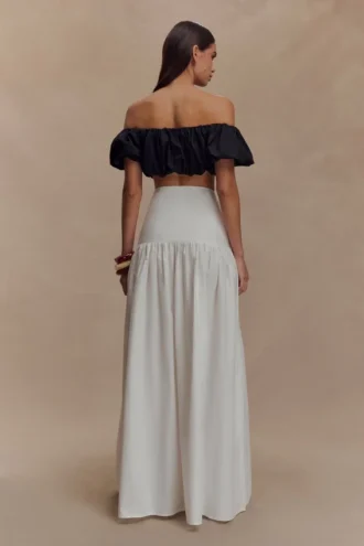 Autumn Maxi Skirt – White