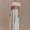 Autumn Off Shoulder Broderie Top – White Autumn Off Shoulder Broderie Top – White